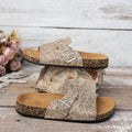 Women's Casual Retro Animal Snake Print Slippers Sandals - Stylish Buckle Single Strap Design, Non-Slip Pvc Sole, Comfortable Pu Upper, Suitable for Casual Beach Indoor and Outdoor Wear, Spring and Summer Women's Shoes