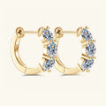 These 925 sterling silver moissanite earrings are luxurious and elegant, perfect for everyday wear.