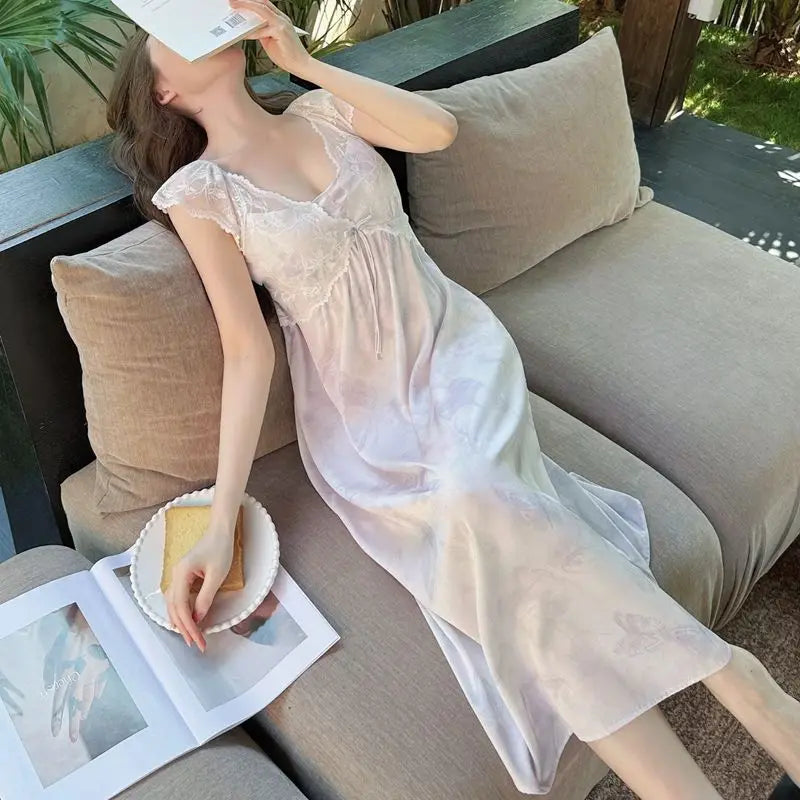 Women's Clothing Sexy Women Night Wear Female Sleepwear Woman Nightgowns Women's Nightgown Seductive Sexy Sleeping Sweaters Home