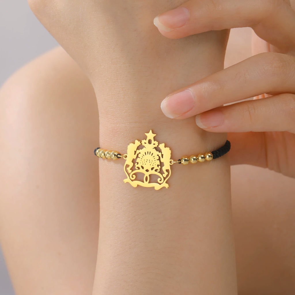 Hipee Morocco Pendant Bracelet  Maroc Stainless Steel National Jewelry for Women Men