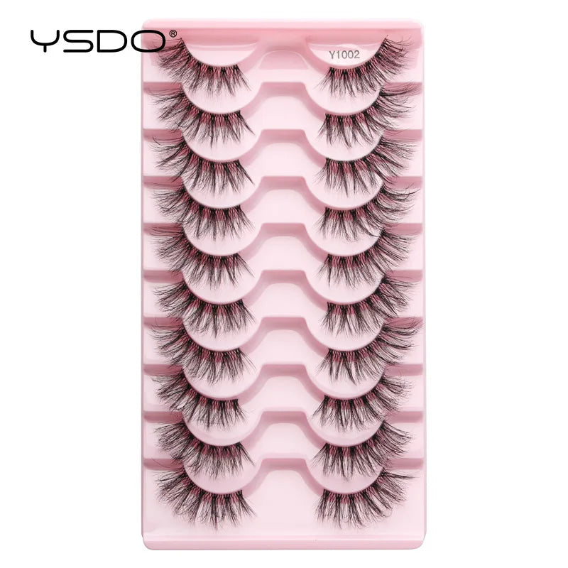 Lashes 3/10 Pairs Half Lashes Cat Eye Natural Long Lashes 3D Mink Eyelashes Full Strip Lashes Makeup Extension Tools