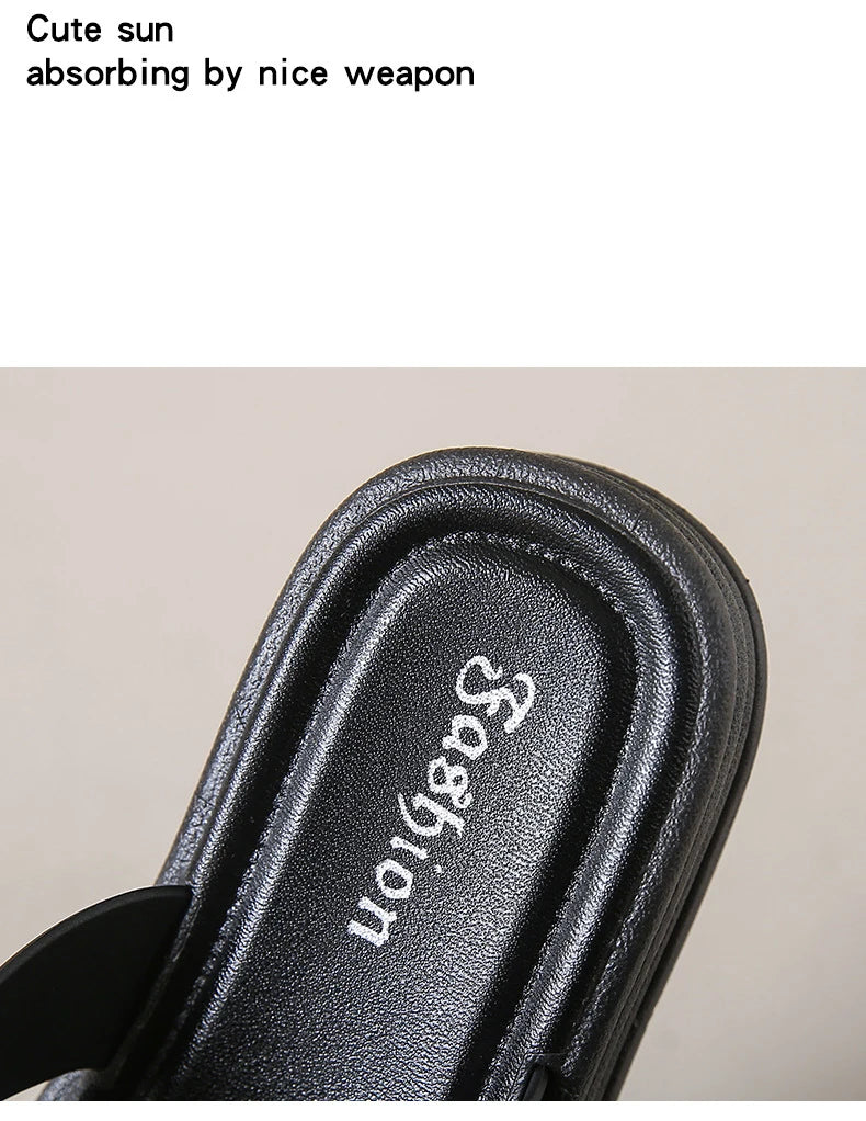 2025 Summer Women's Fashion Slippers - Thick Soled Non-slip Wear-resistant for Indoor & Outdoor