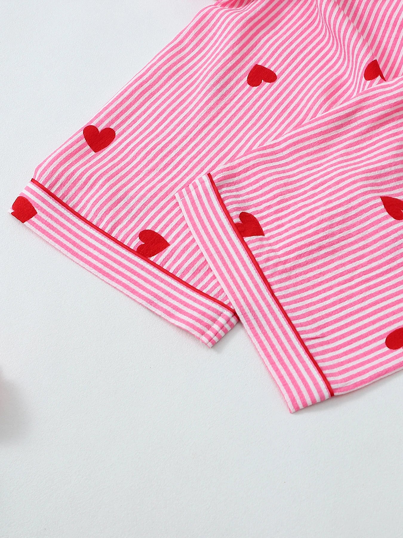Women Pajamas Notch Lapel Short Sleeve Shorts Pants 3 Piece Set Spring Summer Fall Cute Print Homewear Loungewear