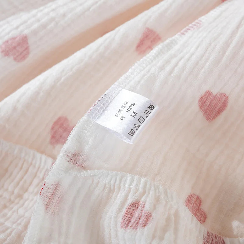 2026 new women's summer cotton yarn, pure cotton suspender sleepwear loose medium to long sweet and cute long skirt home wear