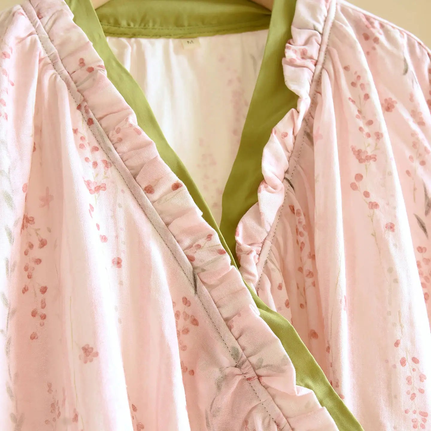 Autumn Sleepwear Home Suit Pure Cotton Pajamas Floral Long Sleeve Pyjama Set Woman Nightwear House Suit Ladies Trouser Sets