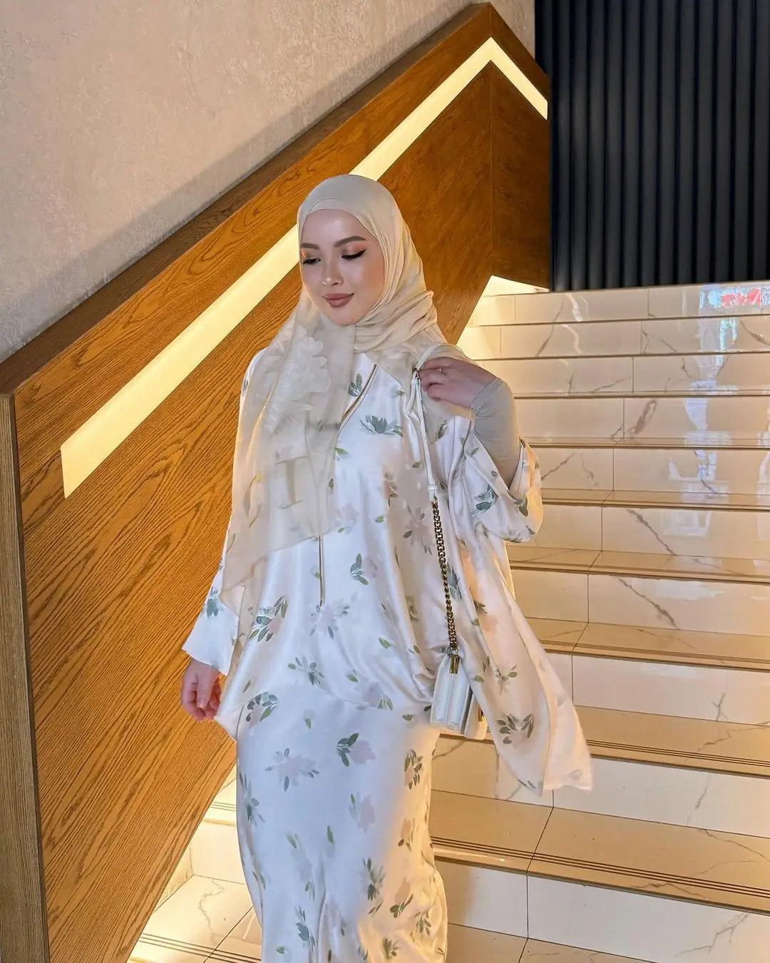 Khimar Set 2 Piece Muslims Women Clothing Jalabiya Shirt Suit Party Eid Ramadan Elegant Kaftan Kebaya Morocco Abaya Dubai Luxury