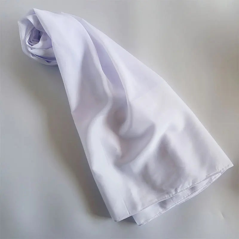 70x180cm Lightweight Chiffon Scarf with Border - Breathable Long Shawl, Women's Wrap, Dust & Sun Protection