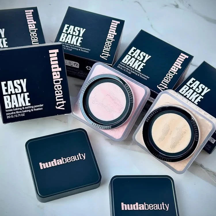 Huda Beauty Loose Powder Baked Setting Long Lasting Control Oil Formal Makeup Powder Face Matte Waterproof Brightening Concealer
